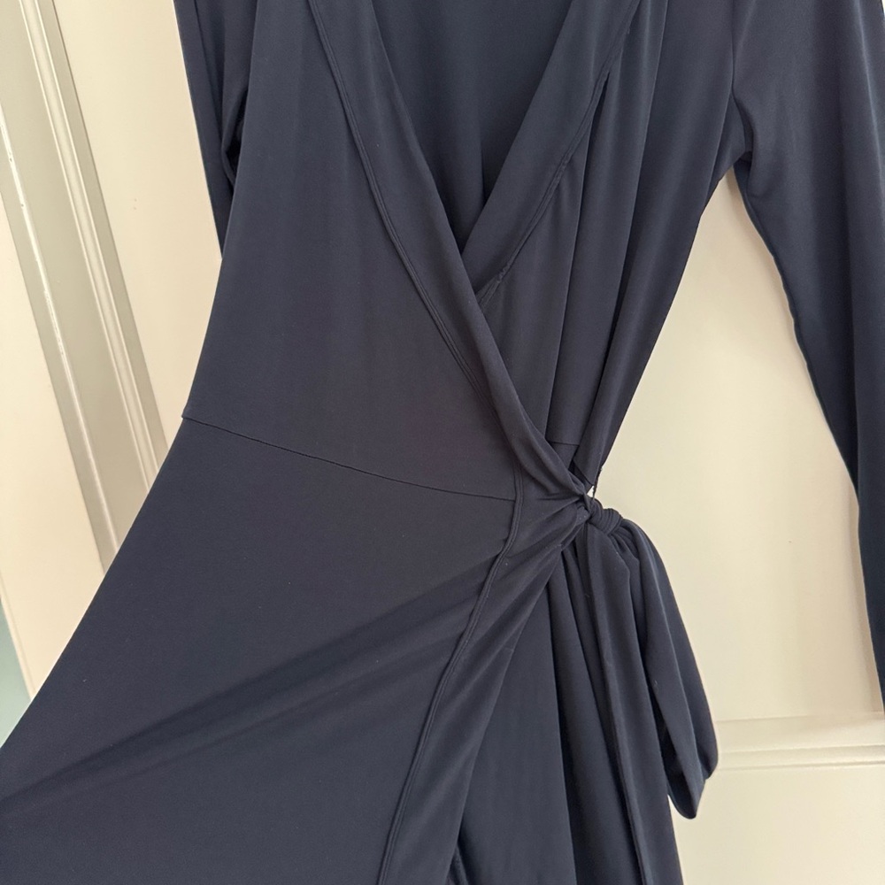 Banana Republic Factory Long Sleeve Navy Wrap Dress Size Large